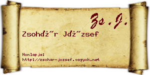 Zsohár József névjegykártya